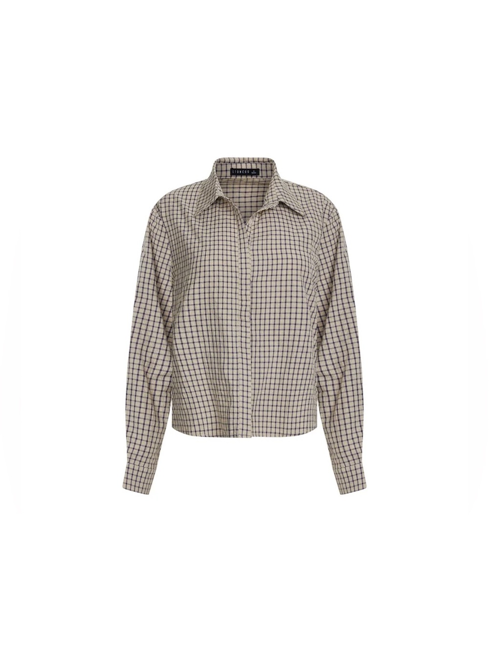 Lioness Nirvana Shirt | vintage beige plaid A3 - Picture 4 of 6